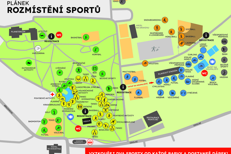 Mapa sportů 2025